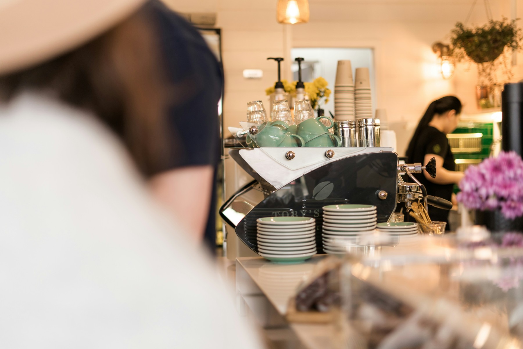 Boutique café counter in the Eastern Suburbs